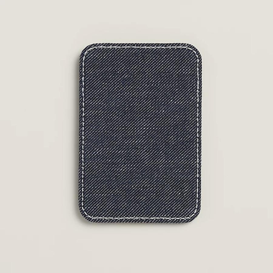 エルメス HERMES メンズ カードケース (MagSafe) エマン ルボン【ブルー 】【送料無料】【正規品】の画像