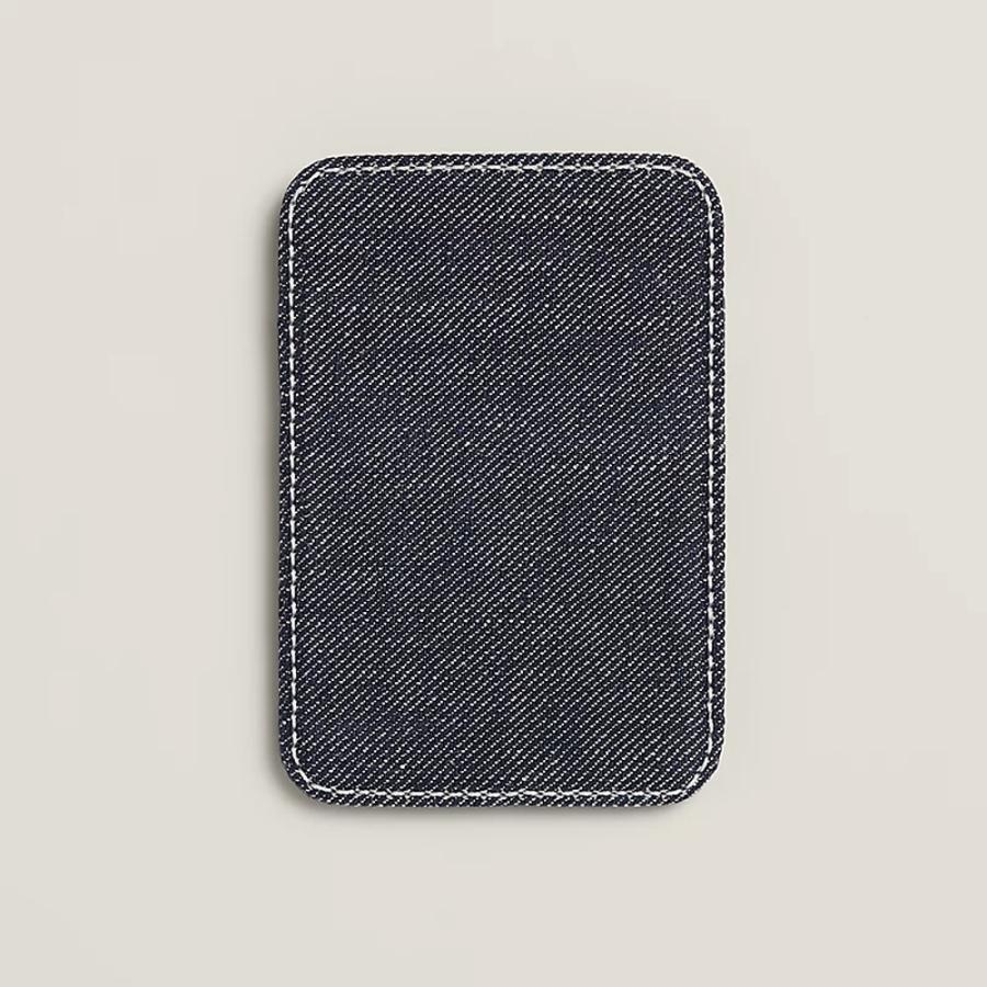 エルメス HERMES メンズ カードケース (MagSafe) エマン ジーン パッチ【ブルー 】【送料無料】【正規品】の画像