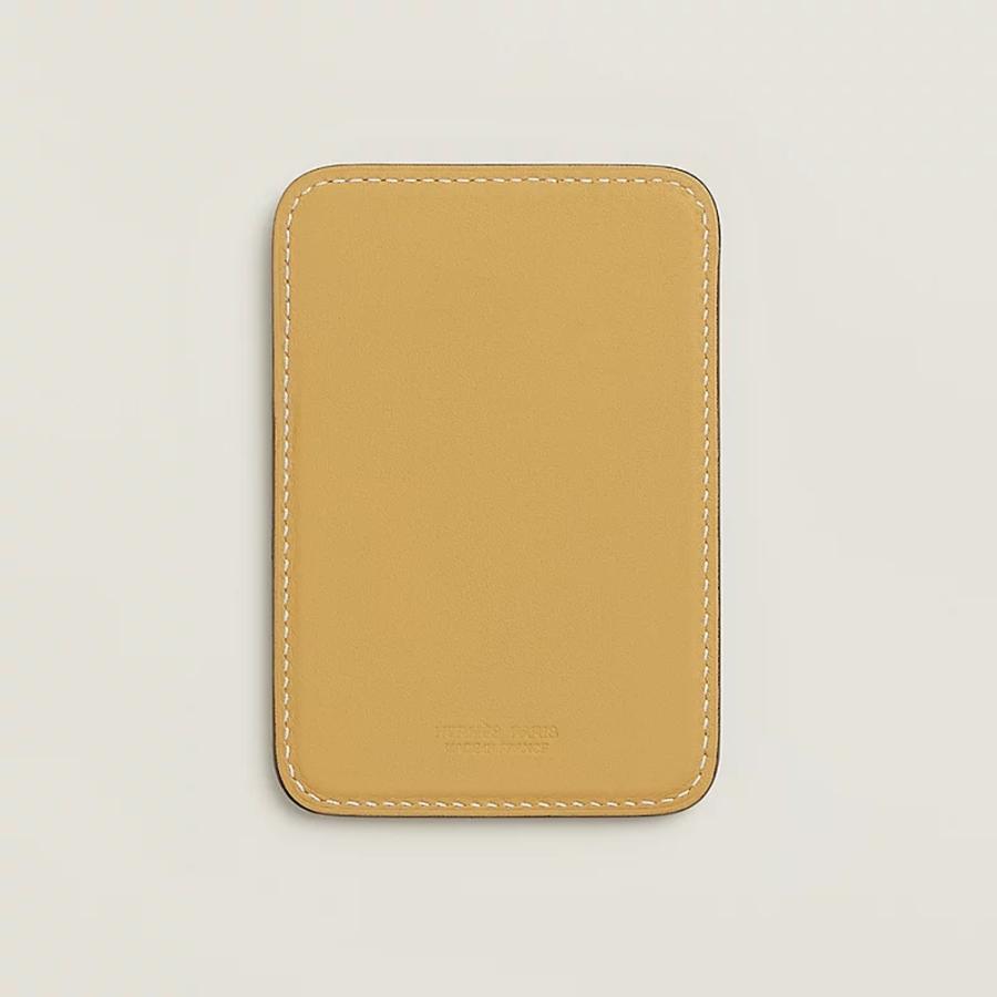 エルメス HERMES メンズ カードケース (MagSafe) エマン シェーヌ ダンクル【ベージュ/ナチュラル 】【送料無料】【正規品】の画像