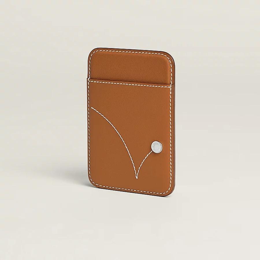 エルメス HERMES メンズ カードケース (MagSafe) エマン ルボン【マロン 】【送料無料】【正規品】の画像