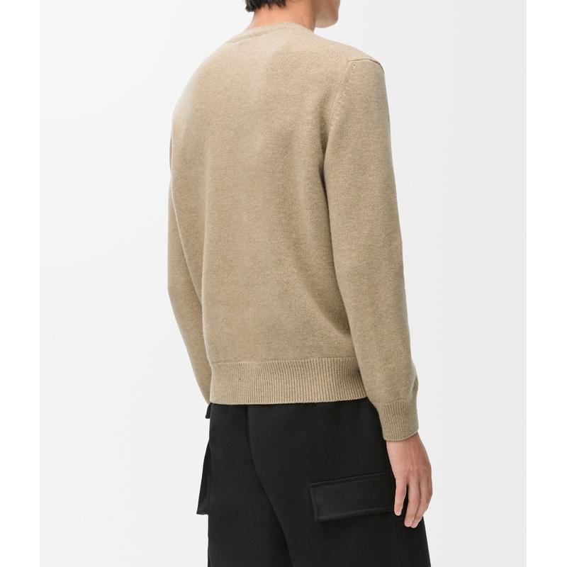 LOEWE 2025春夏 メンズ セーター ニット【ベージュメランジュ 】【送料無料】【正規品】 【DISCHARGED】