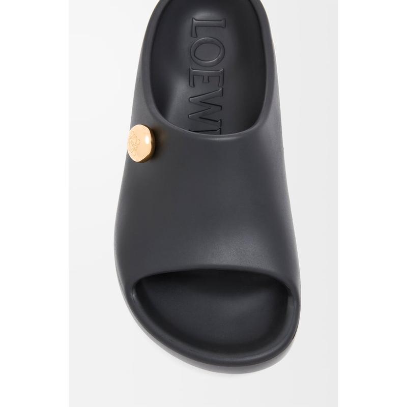 美品 LOEWE サンダル ペブル ラバー アナグラム ブラック 【公式通販】