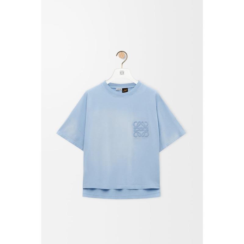 LOEWE ロエベ 2025春夏 レディース Tシャツ【スカイブルー 】【送料 