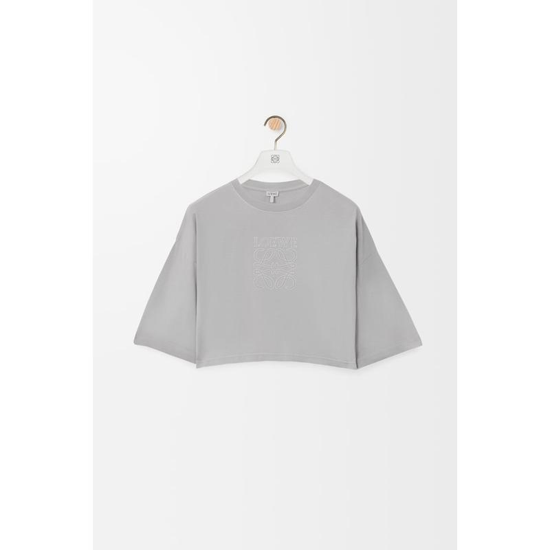 ロエベLOEWE クロップド Tシャツ グレー (コットン) XSサイズ