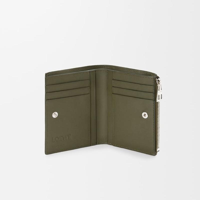 LOEWE（ロエベ） メンズ スリム コンパクト ウォレット 財布【カーキ