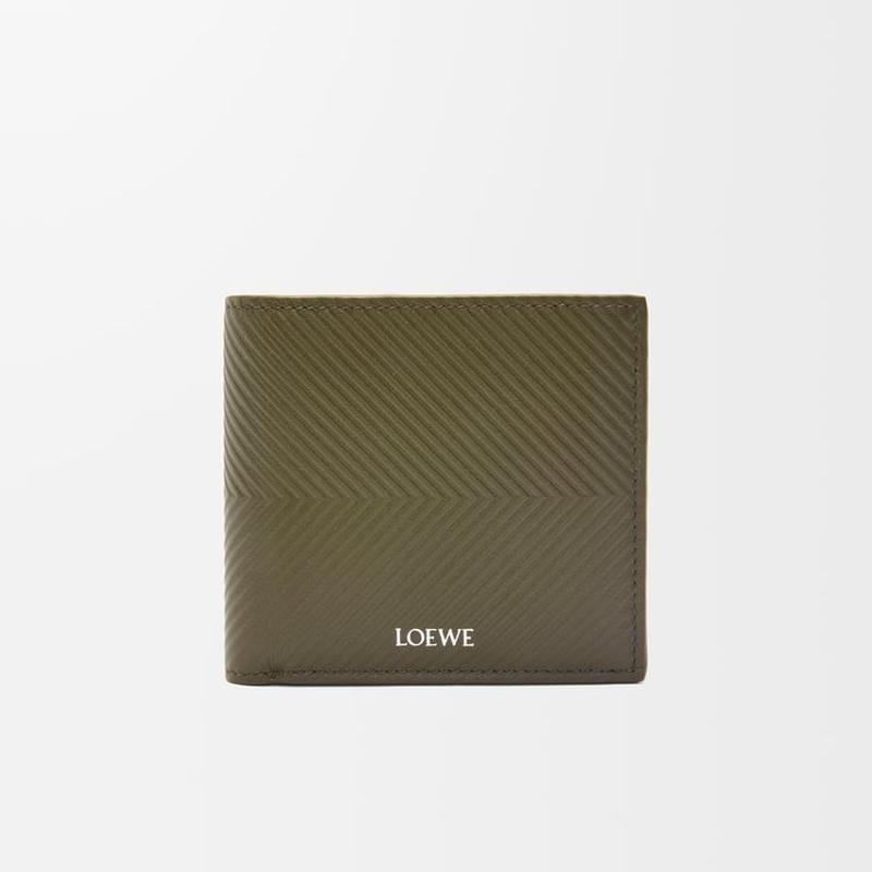 LOEWE ロエベ 二つ折り財布 バイフォールド カーキ LOEWE（ロエベ） メンズ バイフォールド コインウォレット 財布