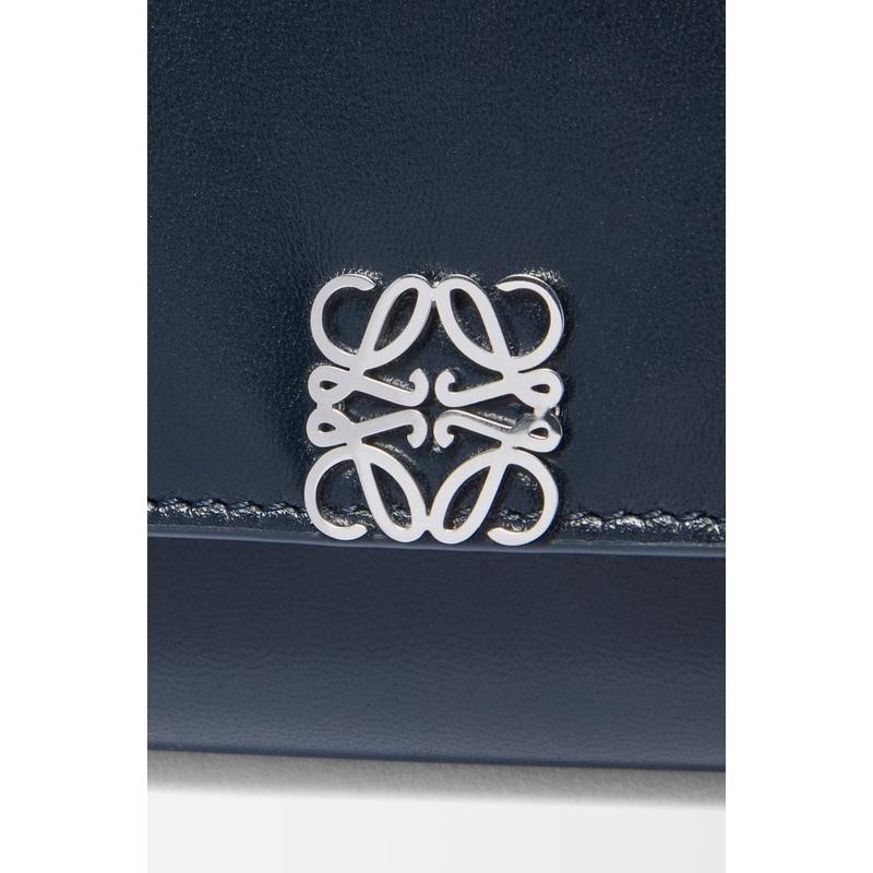 ロエベLOEWEバーティカルウォレットアナグラム　ネイビー系 LOEWE（ロエベ） レディース パファー アナグラム バーティカル