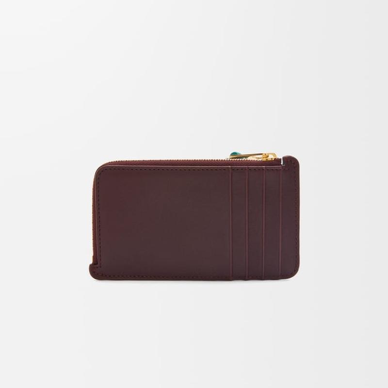 ロエベ ノット カードホルダー ダークバーガンディ カードケース レザー LOEWE（ロエベ） レディース ノット コインカードホルダー