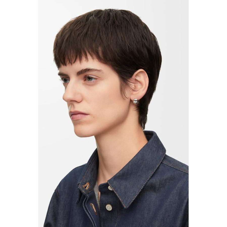 【ロエベ】アナグラム ペブル スタッドピアス（スターリングシルバー）　LOEWE アナグラム ペブル スタッドピアス（スターリングシルバー