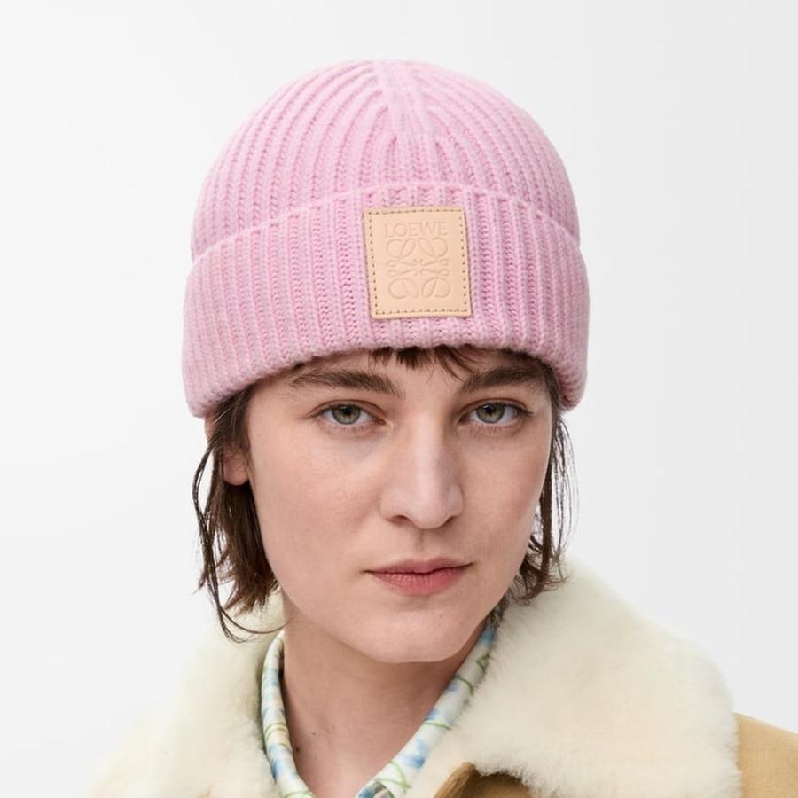 LOEWE（ロエベ） LOEWE 2025秋冬レディース ビーニー【ライトピンク