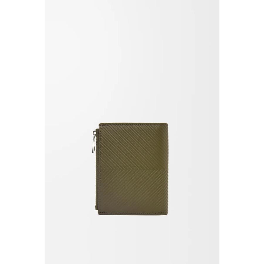 ロエベ LOEWE 2025秋冬メンズ スリム コンパクト ウォレット 財布（テクスチャードクラシックカーフ）【ダークカーキグリーン 】【送料無料】【正規品】の画像