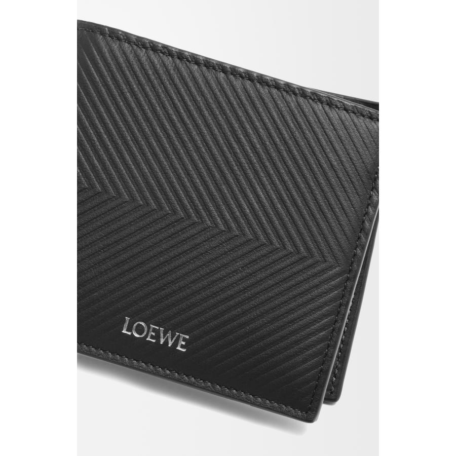 ロエベ LOEWE 2025秋冬メンズ バイフォールド コインウォレット 財布（テクスチャードクラシックカーフ）【ブラック 】【送料無料】【正規品】の画像