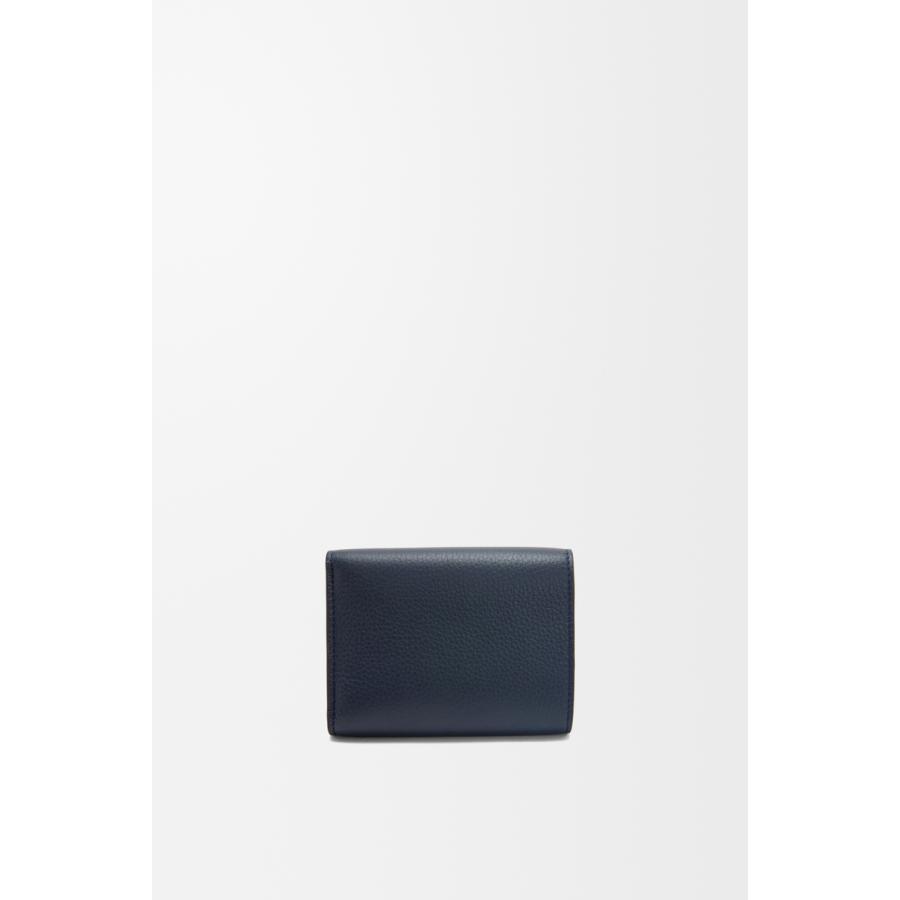ロエベ LOEWE 2025秋冬メンズ トライフォールド ウォレット 財布（ソフトグレインカーフ）【ディープネイビー 】【送料無料】【正規品】の画像