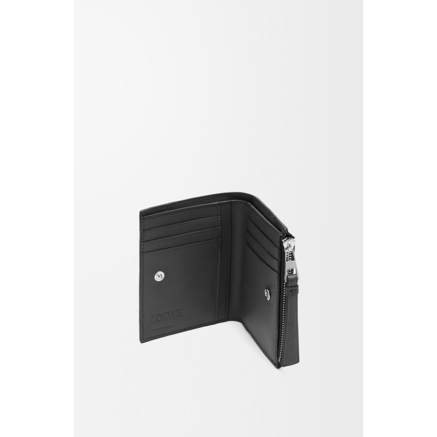 LOEWE ロエベ 折り財布 パズルスリム ミニウォレット レザー ブラック LOEWE（ロエベ） 財布 パズルエッジ スリム コンパクトウォレット