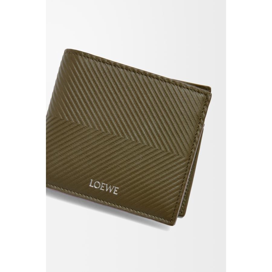 ロエベ LOEWE 2025秋冬メンズ バイフォールド コインウォレット 財布（テクスチャードクラシックカーフ）【ダークカーキグリーン 】【送料無料】【正規品】の画像