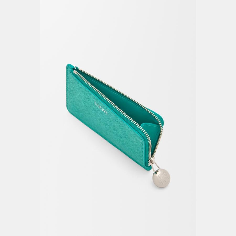ロエベ LOEWE 2025秋冬レディース ペブル コインカードホルダー（ペブルグレインカーフ）【アクアマリン 】【送料無料】【正規品】の画像