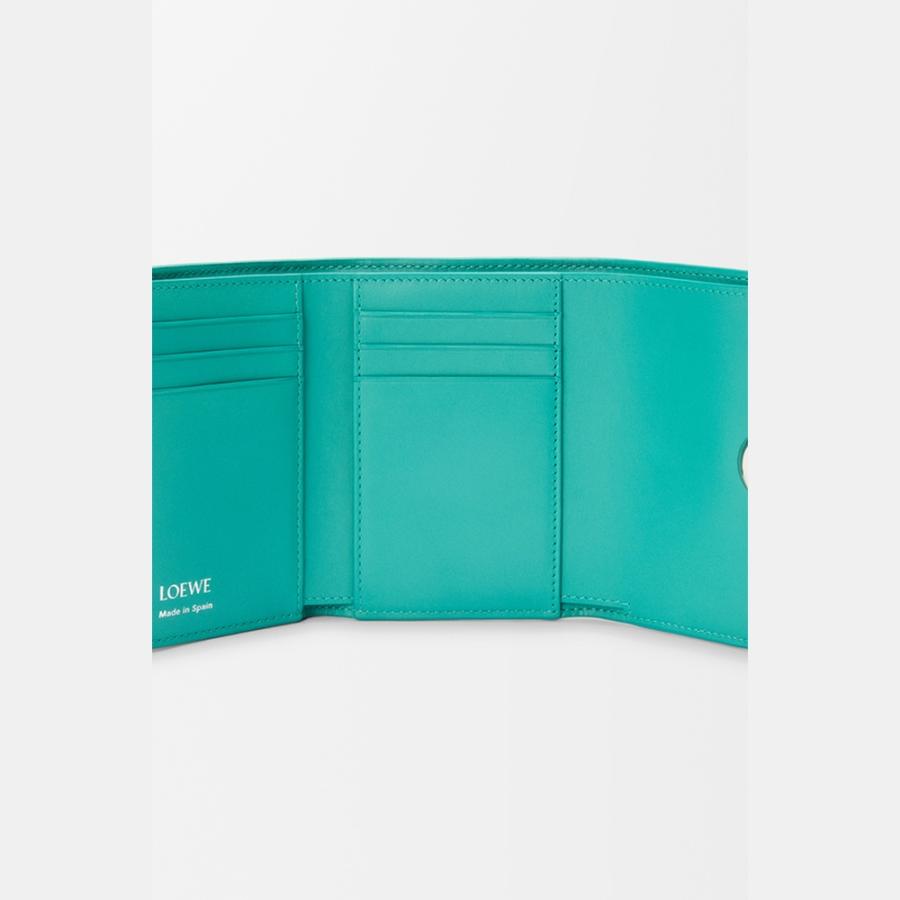 ロエベ LOEWE 2025秋冬レディース ぺブル バーティカル ウォレット 財布 スモール（ペブルグレインカーフ）【アクアマリン 】【送料無料】【正規品】の画像