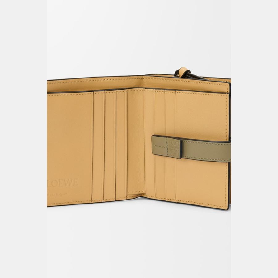 ロエベ LOEWE 2025秋冬レディース コンパクト ジップウォレット 財布（ソフトグレインカーフ）【シェルグレー/ユーカリ 】【送料無料】【正規品】の画像