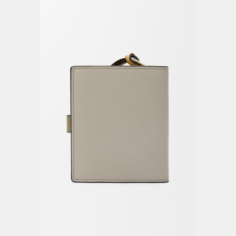 ロエベ LOEWE 2025秋冬レディース コンパクト ジップウォレット 財布（ソフトグレインカーフ）【シェルグレー/ユーカリ 】【送料無料】【正規品】の画像