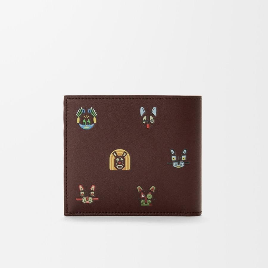ロエベ LOEWE 2026春夏メンズ キャッツ バイフォールド ウォレット 財布【ブラウン 】【送料無料】【正規品】の画像