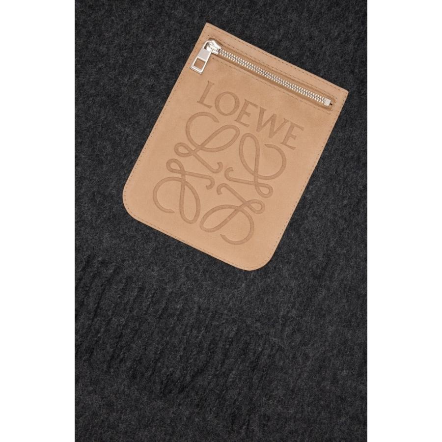 ロエベ LOEWE 2026春夏メンズ スカーフ【ダークグレーメランジ 】【送料無料】【正規品】の画像