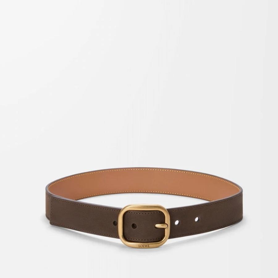 ロエベ LOEWE 2026春夏レディース ラウンド ソフト ベルト【ダークブラウニー/ヴィンテージゴールド 】【送料無料】【正規品】