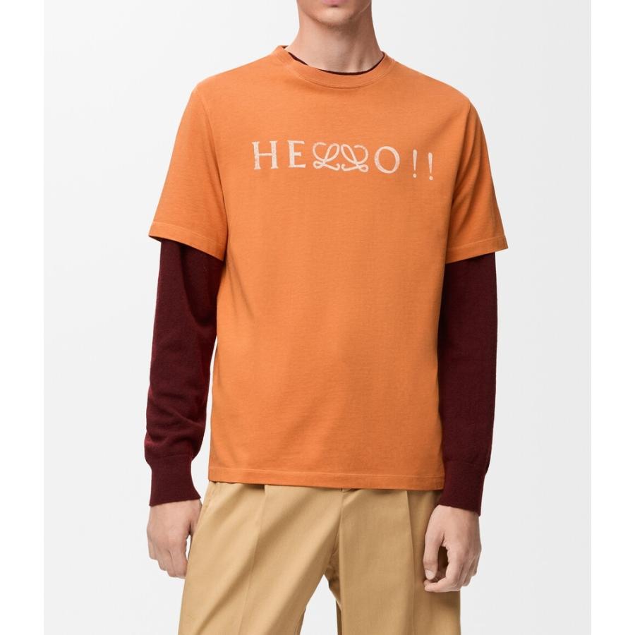 ロエベ LOEWE 2026春夏メンズ レギュラーフィット Tシャツ【オレンジ 】【送料無料】【正規品】の画像