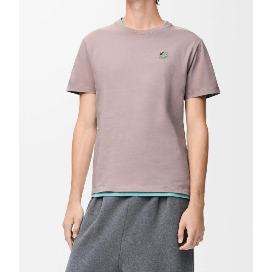 ロエベ LOEWE 2026春夏メンズ レギュラーフィット Tシャツ【ライトピンク 】【送料無料】【正規品】の画像