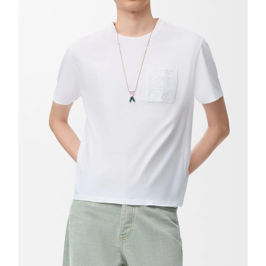 ロエベ LOEWE 2026春夏メンズ リラックスフィット Tシャツ【ホワイト 】【送料無料】【正規品】の画像