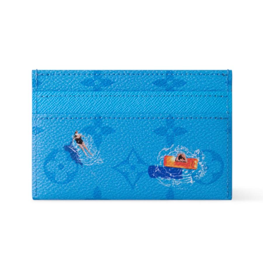 ルイヴィトン LOUIS VUITTON メンズ ポルト カルト ダブルカードケース【ブルーラグーン 】【送料無料】【正規品】の画像
