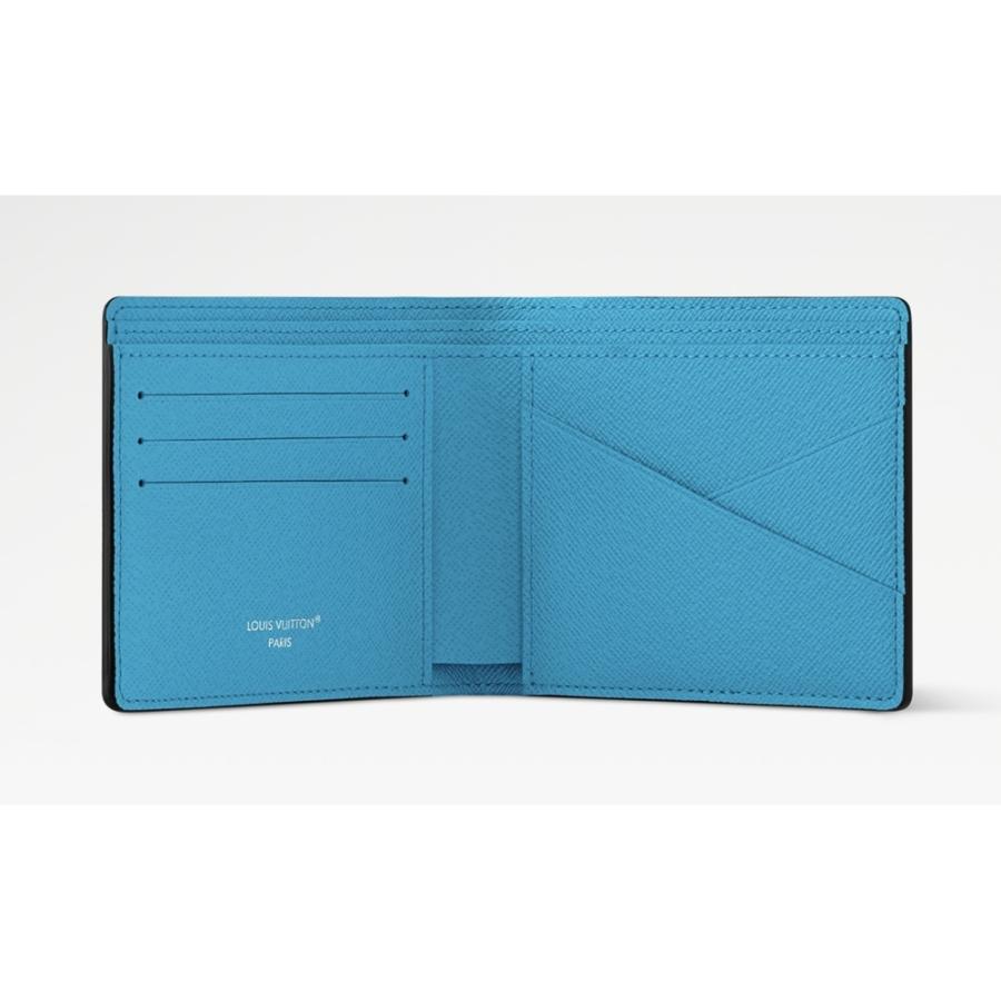 ルイヴィトン LOUIS VUITTON メンズ ポルトフォイユ ミュルティプル折財布【ブルーラグーン 】【送料無料】【正規品】の画像