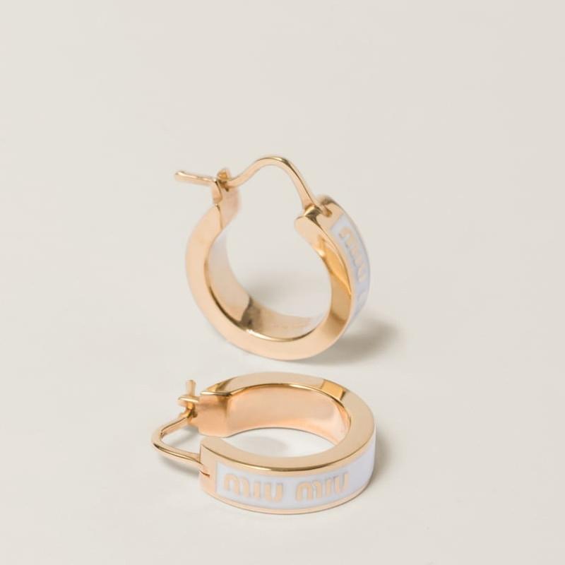 ミュウミュウ MIU MIU エナメルメタル ピアス 5IO103_2F6T_F0009【ホワイト 】【送料無料】【正規品】_2