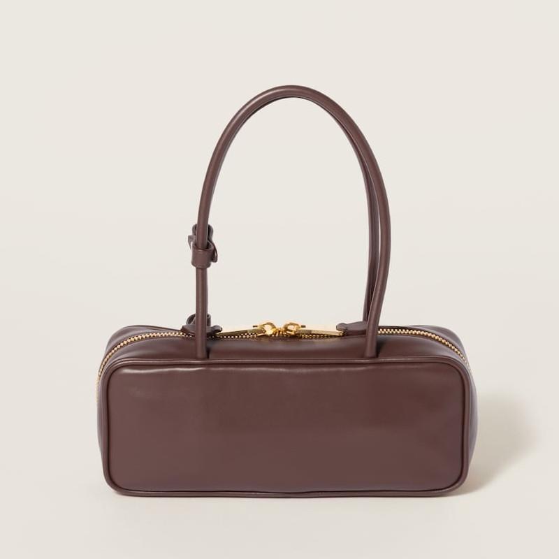 ミュウミュウ ハンドバッグ ボー スモール カーフレザー 5BB173 Miu Miu ブラック ボー レザー バッグ | Miu Miu - 日本
