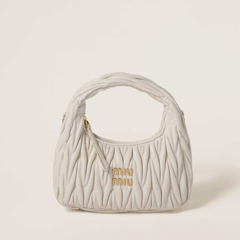 miumiu ミュウミュウ ワンダー マテラッセ ホーボーバッグ マイクロポーチ miu miu（ミュウミュウ） バッグ ワンダーホーボー スモール