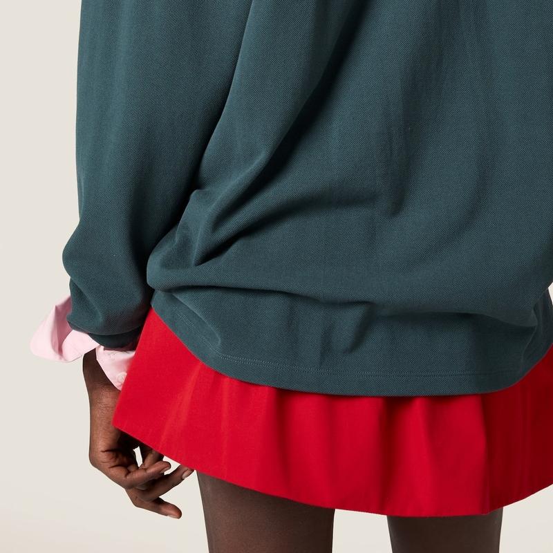 twiceモモ着用 miumiu コットンピケ　ポロシャツ　ボルドー　サイズ38 MIU MIU - twiceモモ着用 miumiu コットンピケ ポロシャツ ボルドー