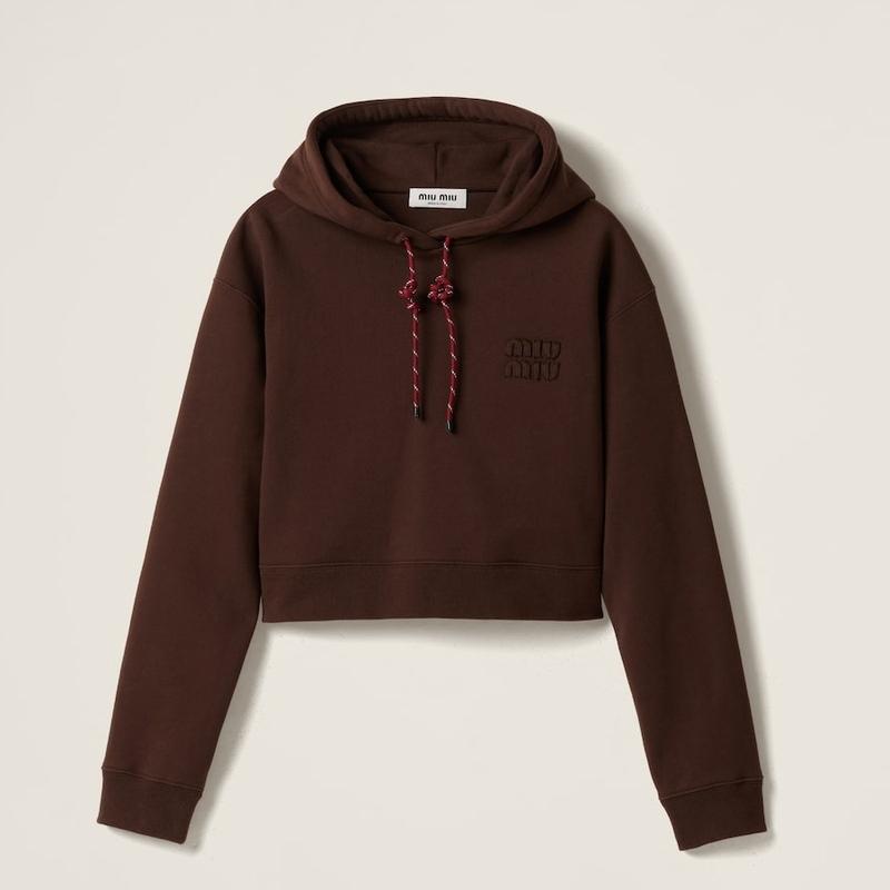 miu miu（ミュウミュウ） コットンフリース フーディー