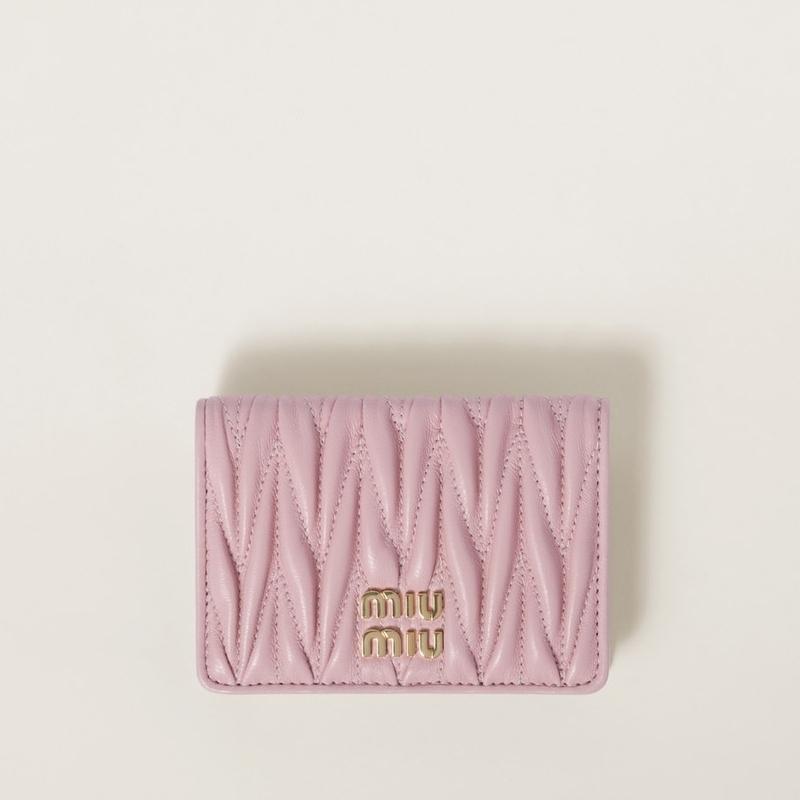 ミュウミュウ MIU MIU マテラッセレザー カードケース 5MC103_AFPP_F0E18【ピンク 】【送料無料】【正規品】