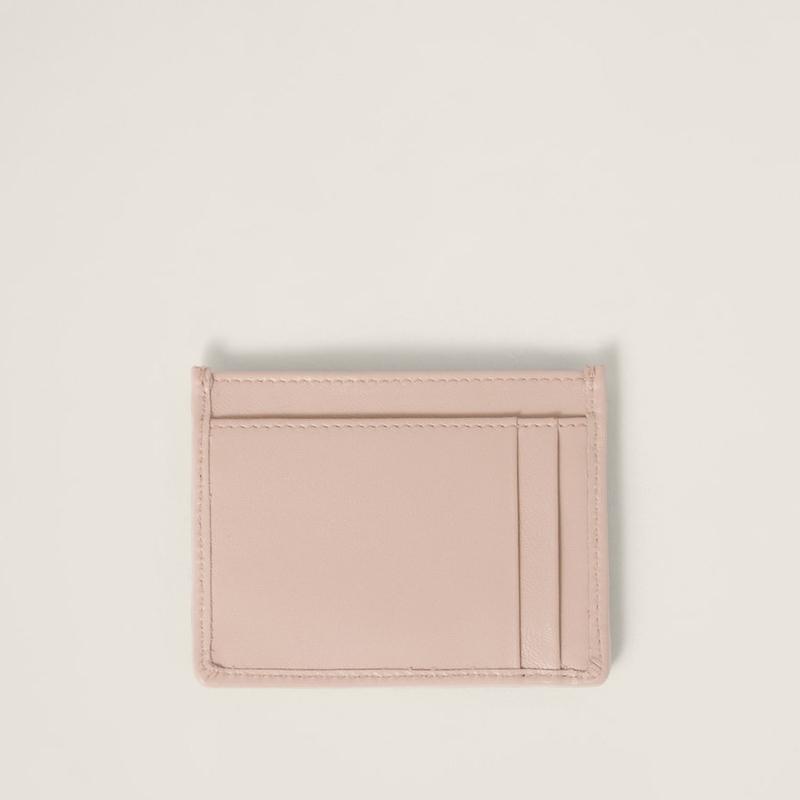 ミュウミュウ MIU MIU マテラッセレザー カードケース 5MC076_AFPP_F0236【ピンクベージュ 】【送料無料】【正規品】の画像