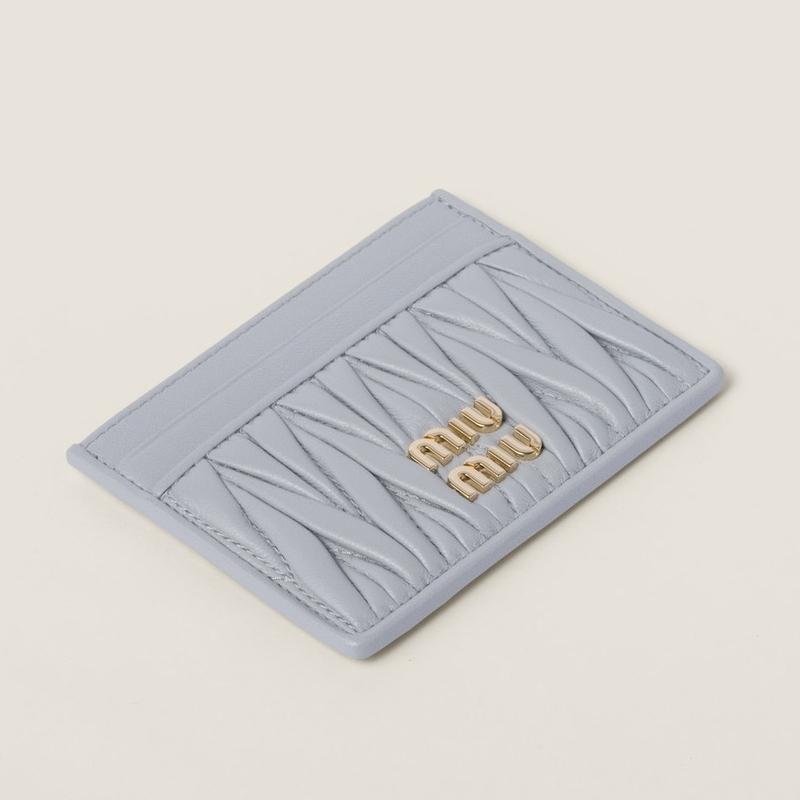 ミュウミュウ MIU MIU マテラッセレザー カードケース 5MC076_AFPP_F0164【パールグレー 】【送料無料】【正規品】の画像