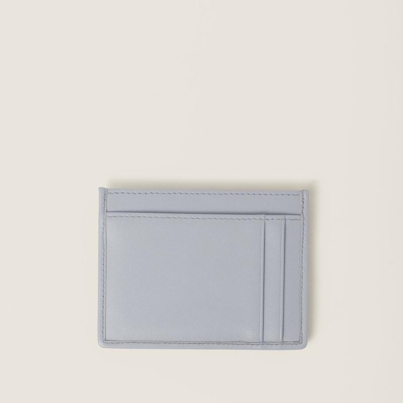 ミュウミュウ MIU MIU マテラッセレザー カードケース 5MC076_AFPP_F0164【パールグレー 】【送料無料】【正規品】の画像
