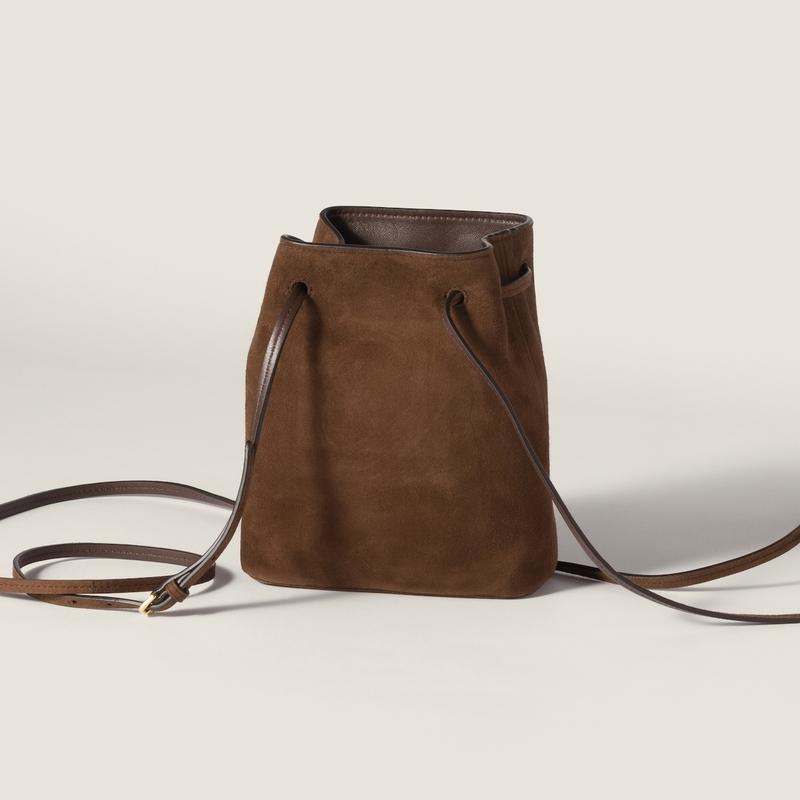 miu miu（ミュウミュウ） スエード ポーチ5NF460_ACSS_F0324【ダーク