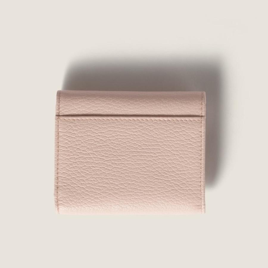 miu miu（ミュウミュウ） ヴィッテロダイノレザーフラップ付折り財布