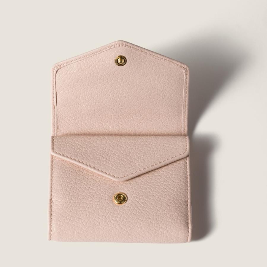 miu miu（ミュウミュウ） ヴィッテロダイノレザーフラップ付折り財布