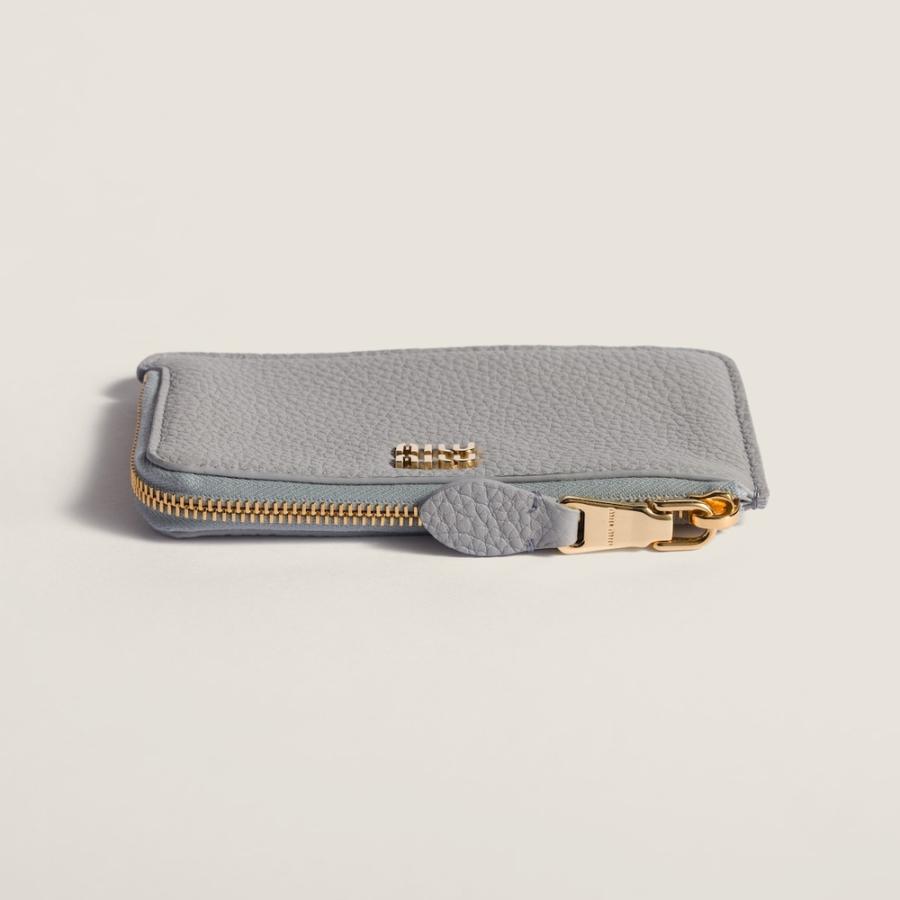 ミュウミュウ MIU MIU レザー ポーチ カードホルダー 5MB066_ADT7_F0164【パールグレー 】【送料無料】【正規品】の画像