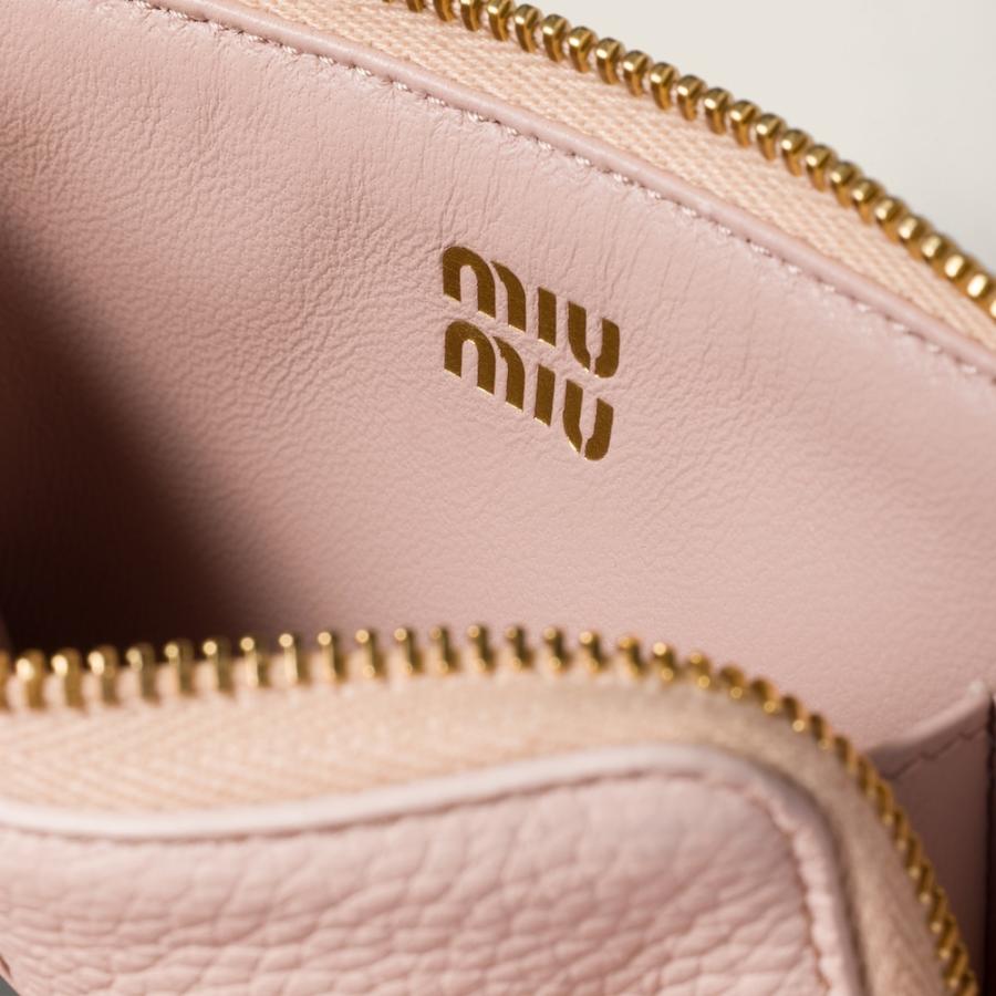 ミュウミュウ MIU MIU レザー ポーチ カードホルダー 5MB066_ADT7_F0LOZ【ジェム 】【送料無料】【正規品】の画像