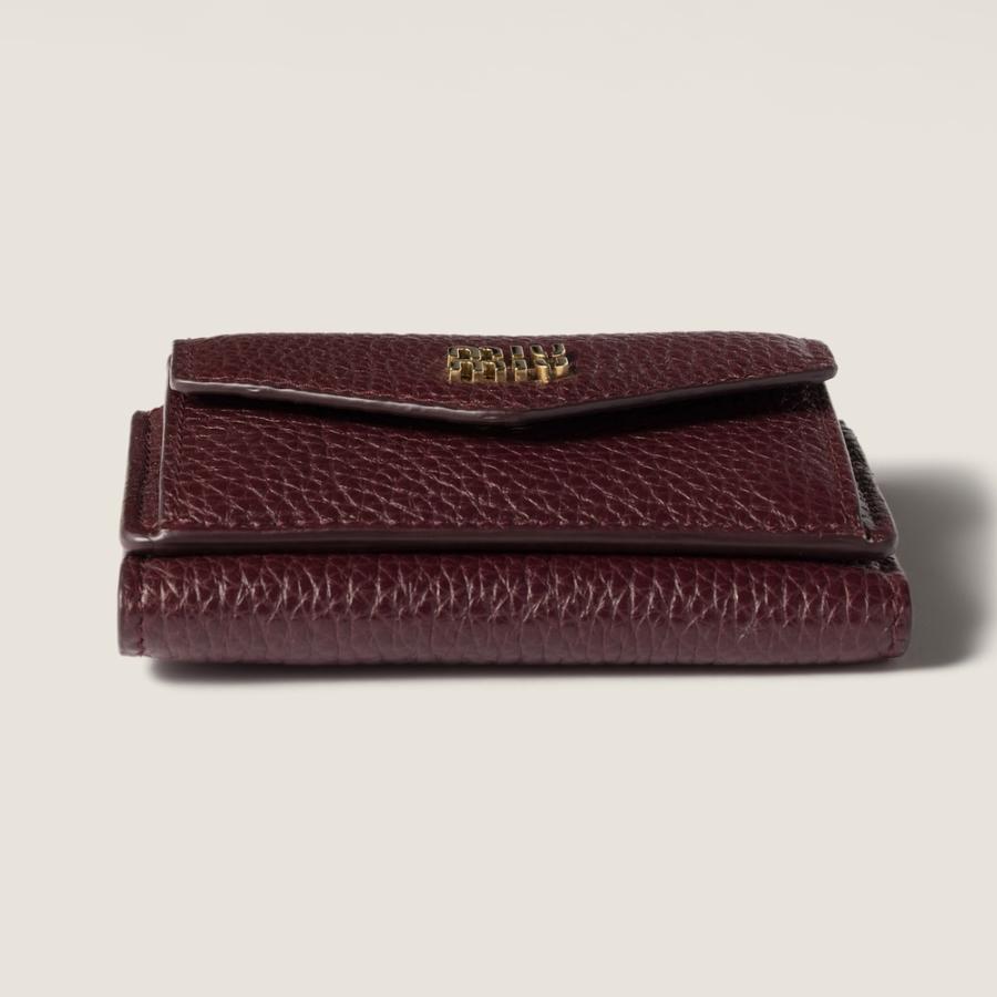 ミュウミュウ MIU MIU ヴィッテロダイノレザー 財布 5MH021_ADT7_F0007【ボルドー 】【送料無料】【正規品】の画像