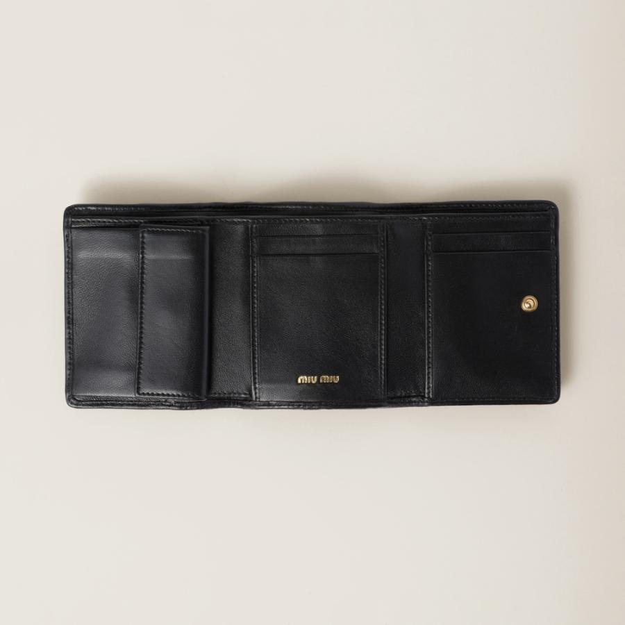 ミュウミュウ MIU MIU マテラッセレザー 財布 5MH033_AFPP_F0002【ブラック 】【送料無料】【正規品】の画像