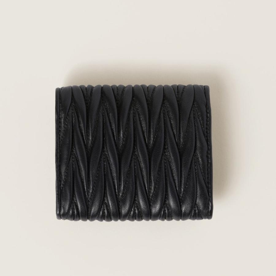 ミュウミュウ MIU MIU マテラッセレザー 財布 5MH033_AFPP_F0002【ブラック 】【送料無料】【正規品】の画像