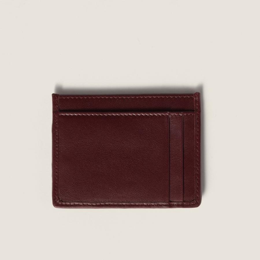ミュウミュウ MIU MIU マテラッセレザー カードケース 5MC076_AFPP_F0007【ボルドー 】【送料無料】【正規品】の画像