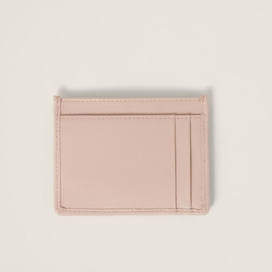 ミュウミュウ MIU MIU マテラッセレザー カードケース 5MC076_AFPP_F0236【ピンクベージュ 】【送料無料】【正規品】の画像